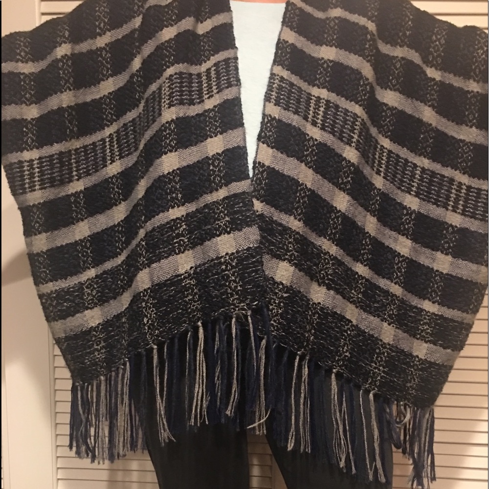 Cotton/Alpaca wrap poncho
